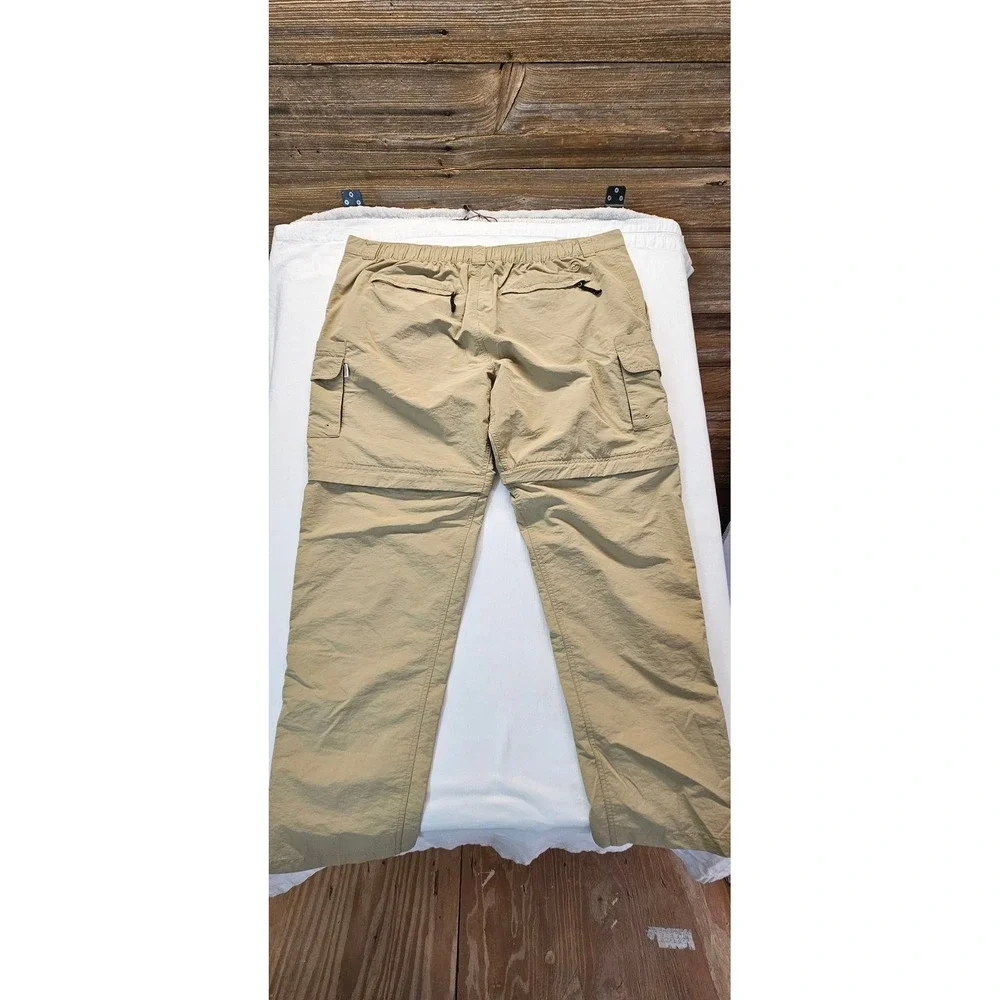 Magellan Outdoors Fish Gear Convertible Cargo Pants Tan Khaki Mens 2XL Outdoor